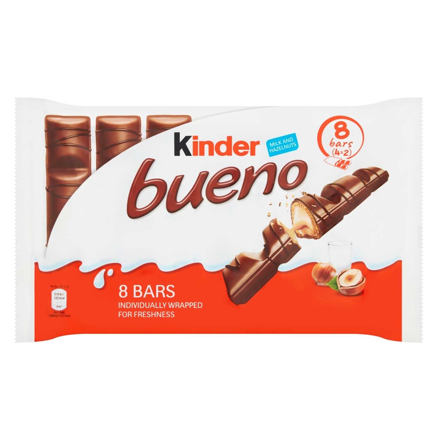 Bueno Milk And Hazelnuts Bars G X G Kinder Aldi Ie